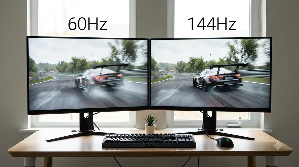 60Hz vs 144Hz gaming monitor comparison